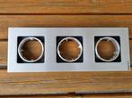 Inbouw spot  / armatuur voor 3 spots  / aluminium nieuw, Huis en Inrichting, Lampen | Spots, Metaal of Aluminium, Nieuw, Ophalen of Verzenden