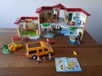 Playmobil school 5923 met kantine, gymzaal en schoolbus, Ophalen of Verzenden, Gebruikt