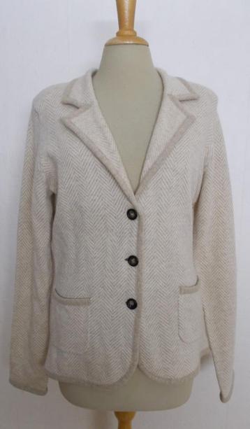 Mooi beige/bruin 80% lams wol vest van Purdey! L beschikbaar voor biedingen