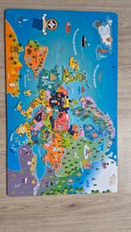 Kinder landkaart van Europa, wanddecoratie, puzzel, Ophalen, Zo goed als nieuw