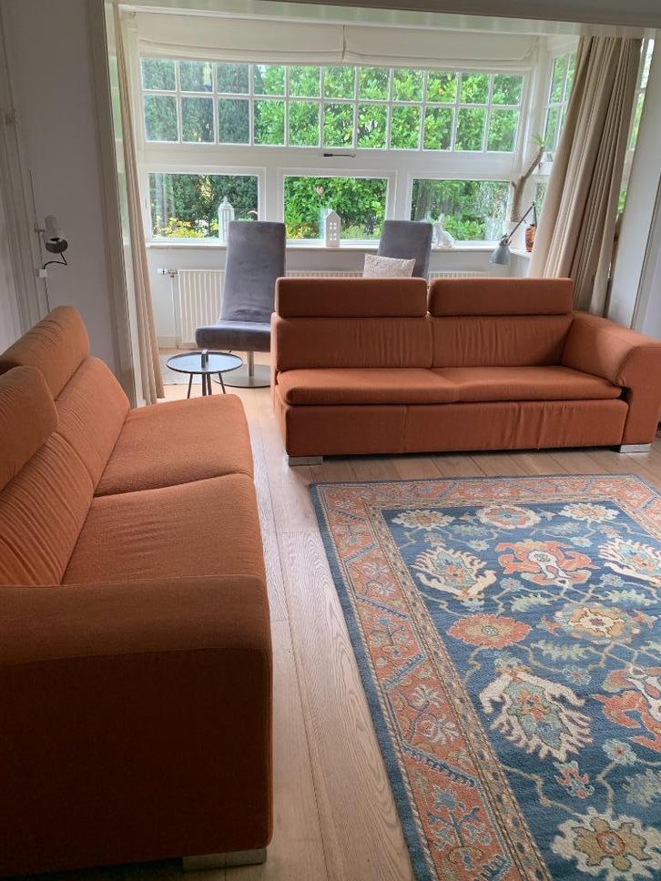 Leolux banken, Huis en Inrichting, Banken | Bankstellen, Gebruikt, Rechte bank, Tweepersoons, 200 tot 250 cm, 75 tot 100 cm, Metaal