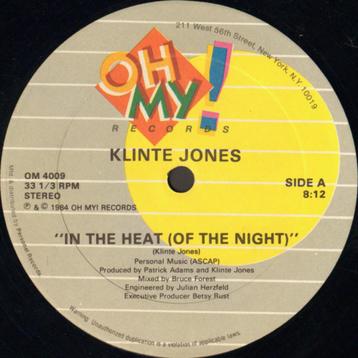 12" Maxi Single (1984) Klinte Jones - In the Heat (of the Ni beschikbaar voor biedingen