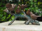 5 VOGELS OP TAK / bronzen beeld / nieuw, Dierenbeeld, Nieuw, Info@huisentuindecoratiemarie.nl, Huis en tuin decoratie marie
