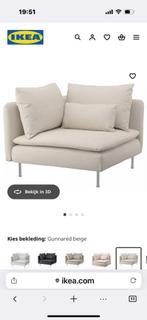 SÖDERHAMN Hoekelement, plus poef van ikea, Huis en Inrichting, Ophalen, Zo goed als nieuw, Minder dan 150 cm