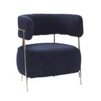 Teddy lounge stoel blauw, Huis en Inrichting, Banken | Sofa's en Chaises Longues, Ophalen, Nieuw, Stof