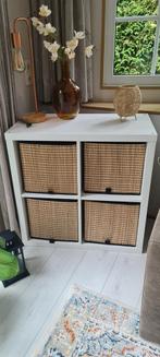 Ikea kallax kast met rotan manden, Ophalen, 50 tot 100 cm, Zo goed als nieuw, Minder dan 100 cm