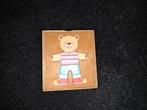 Houten aankleed puzzel beer, Ophalen, 10 tot 50 stukjes, Zo goed als nieuw, 6 maanden tot 2 jaar