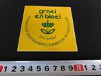 sticker den haag groei en bloei kon mij tuinbouw plantkunde, Ophalen, Zo goed als nieuw, Bedrijf of Vereniging