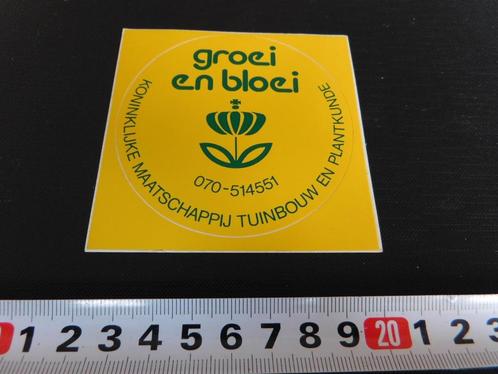 sticker den haag groei en bloei kon mij tuinbouw plantkunde, Verzamelen, Stickers, Zo goed als nieuw, Bedrijf of Vereniging, Ophalen