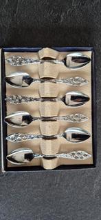 Vintage, 6 verzilverde advocaat lepeltjes, Antiek en Kunst, Ophalen of Verzenden