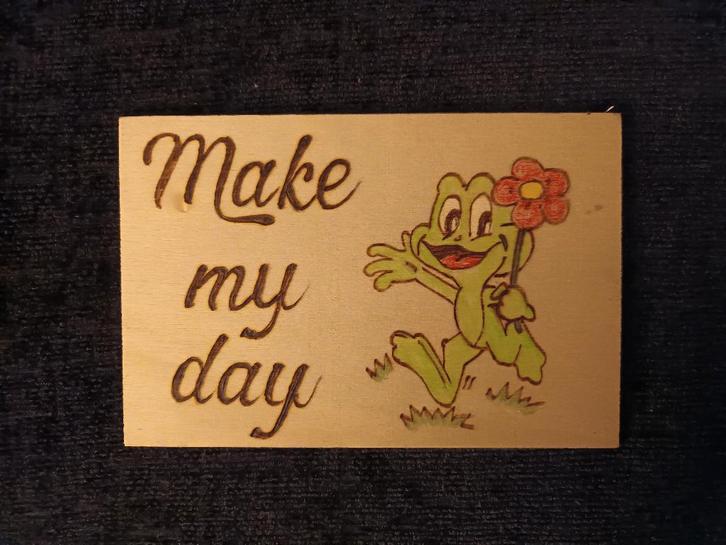 houten wenskaart CREAMAR PYROGRAFIE, Diversen, Wenskaarten, Nieuw, Ophalen of Verzenden