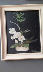 Orchideeën in schaal, stilleven, gesigneerd, Ophalen of Verzenden
