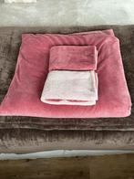 Optidee pluche set 2 kleurig roze, Dekbedovertrek, Tweepersoons, Ophalen of Verzenden, Zo goed als nieuw