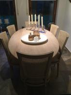 Als Nieuw Travertin eettafel, Ophalen, 50 tot 100 cm, Zo goed als nieuw, Vijf personen of meer