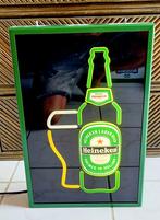 Heineken bier lichtreclame, neon indoor sign, lichtbak, Verzamelen, Biermerken, Heineken, Ophalen of Verzenden, Zo goed als nieuw