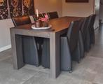 Eettafel met 6 stoelen 220x90, Ophalen, Gebruikt, Modern, 6 tot 8 stoelen