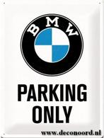 BMW Parking Only relief reclamebord van metaal wandbord deco, Ophalen of Verzenden, Nieuw, Auto's