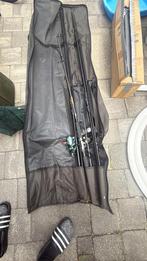 Karperhengel Set + Standaard & Visnet, Watersport en Boten, Hengelsport | Algemeen, Ophalen, Gebruikt, Werphengel