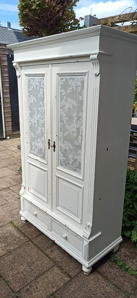 Leuke brocante (kleding)kast., Huis en Inrichting, Kasten | Buffetkasten, Gebruikt, 150 tot 200 cm, 100 tot 150 cm, 50 tot 75 cm