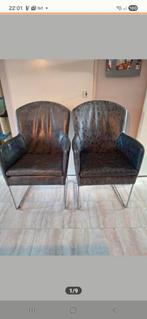 L'Ancora collection leren eetkamerstoelen, Ophalen, Twee, Leer, Zo goed als nieuw