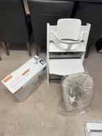 Nette stokke tripp trapp + newborn + babyset, Ophalen of Verzenden, Gebruikt, Meegroeistoel, Stoelverkleiner