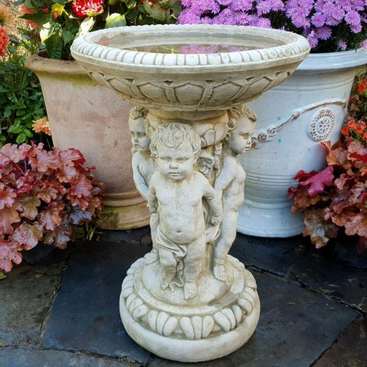 vogelbad met 3 putti's, Tuin en Terras, Vogelhuisjes en Vogelbaden, Nieuw, Ophalen