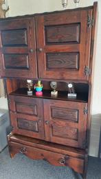 Houten kast met deuren en lades, Ophalen, Gebruikt, 100 tot 150 cm, Grenenhout