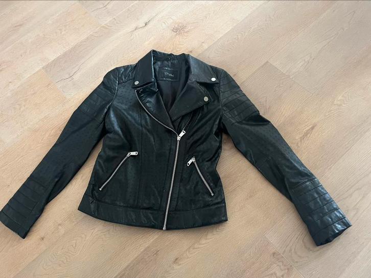 Leren damesjas zwart S/M, Kleding | Dames, Jassen | Zomer, Zo goed als nieuw, Zwart, Ophalen of Verzenden