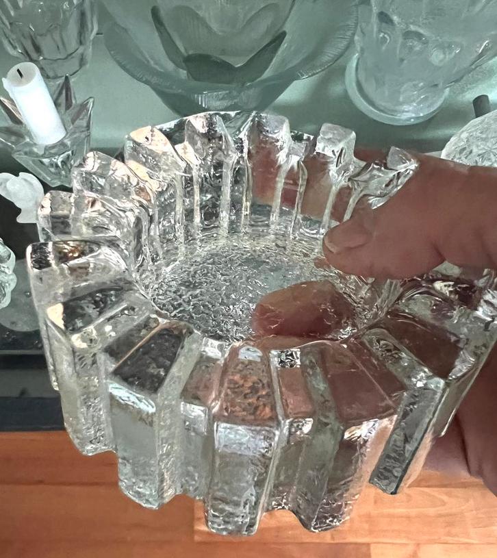 Vintage Pukeberg Sweden glazen asbak, Antiek en Kunst, Antiek | Glas en Kristal, Ophalen