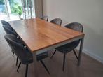 Ethnicraft eettafel met 6 stoelen, Huis en Inrichting, Tafels | Eettafels, Ophalen, Gebruikt, 50 tot 100 cm, Vijf personen of meer