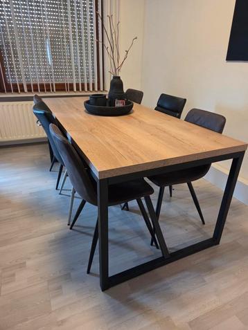 Eetkamertafel Lissabon 190x90 cm + 6 stoelen beschikbaar voor biedingen