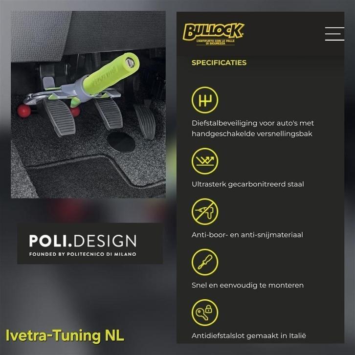 Pedaalslot Volkswagen California | Handgeschakeld, Caravans en Kamperen, Camper-accessoires, Nieuw, Ophalen of Verzenden