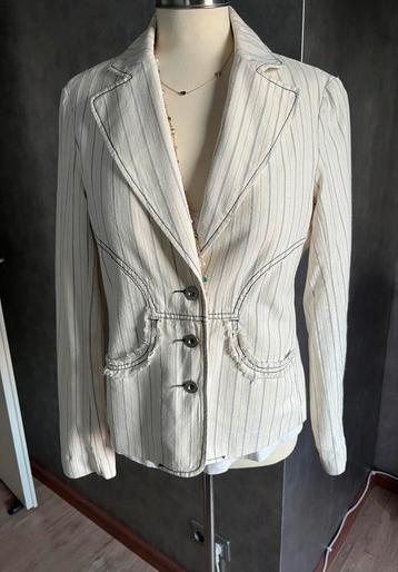 B.Young 40 jasje beige blauw jeans  colbertje jacket beschikbaar voor biedingen
