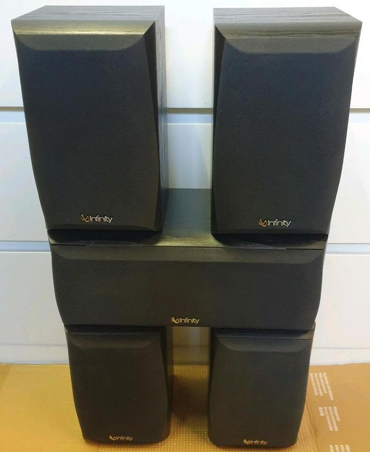 Infinity luidspreker set 5 delig, Audio, Tv en Foto, Luidsprekers, Gebruikt, Front, Rear of Stereo speakers, 60 tot 120 watt, Overige merken