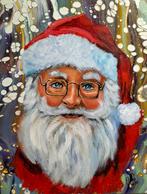 Schilderij kerstman, Diversen, Kerst, Ophalen of Verzenden, Zo goed als nieuw