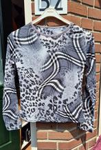 Top shirt print y2k 2000 90s zomer summer cheetah tijger, Kleding | Dames, Tops, Zwart, Ophalen of Verzenden, Vintage, Lange mouw