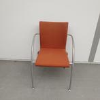 10x Wiesner Hager design vergaderstoelen met oranje stof, Huis en Inrichting, Stoelen, Grijs, Gebruikt, Stof, Ophalen