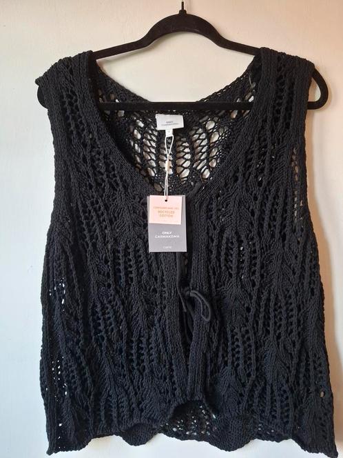 Only Carmakoma crochet tie vestje zwart S/42,44 NIEUW!, Kleding | Dames, Truien en Vesten, Nieuw, Maat 42/44 (L), Zwart, Ophalen of Verzenden