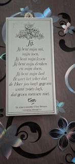 Tekstbordje Toon Hermans - Jij, Huis en Inrichting, Woonaccessoires | Tekstborden en Spreuken, Ophalen of Verzenden, Gebruikt