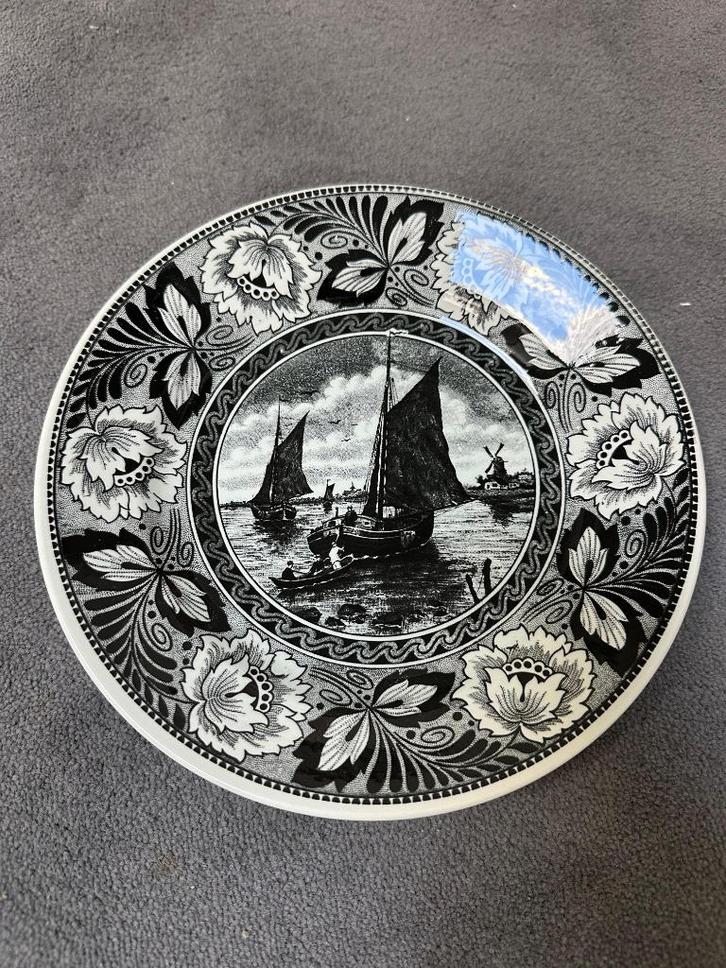 Antieke Zwart Wit Delfts Wand Boord, Antiek en Kunst, Antiek | Wandborden en Tegels, Ophalen of Verzenden