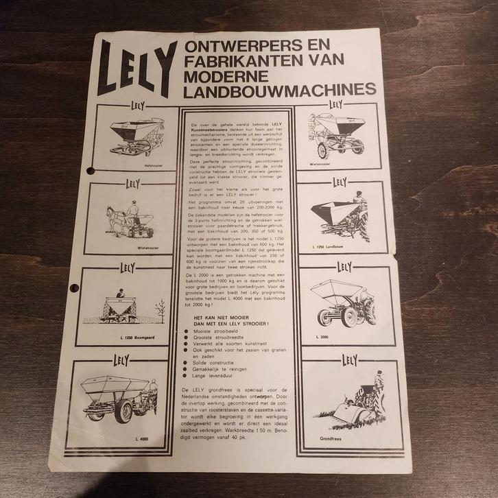 Lely Landbouwmachines Brochure, Boeken, Catalogussen en Folders, Ophalen of Verzenden