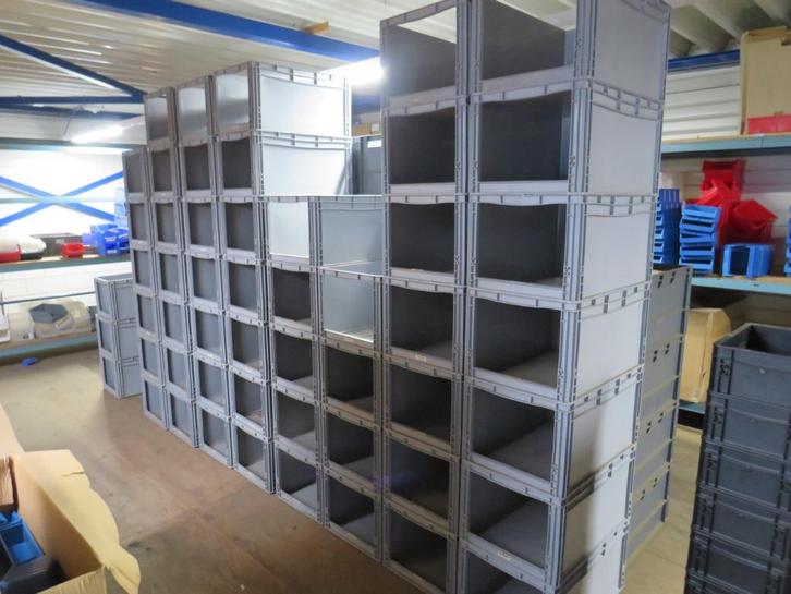 euronorm stapelbakken stapelkratten stapelbak grijpopening, Doe-het-zelf en Verbouw, Kratten en Dozen, Gebruikt, Krat, 50 tot 75 cm