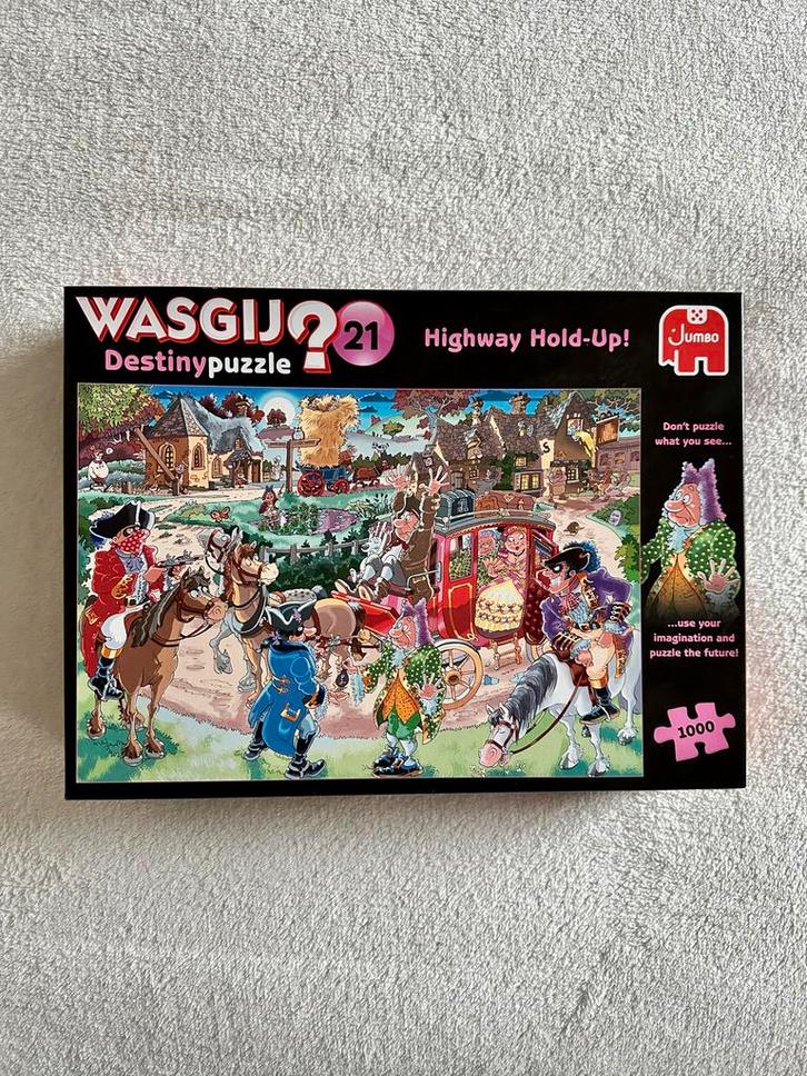 Wasgij Destiny 21 Highway Hold-Up! Puzzel 1000 Stukjes, Hobby en Vrije tijd, Denksport en Puzzels, Zo goed als nieuw, Legpuzzel