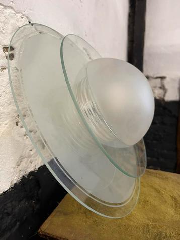 Vintage design eighties glazen schalenlamp lamp gispen ufo beschikbaar voor biedingen