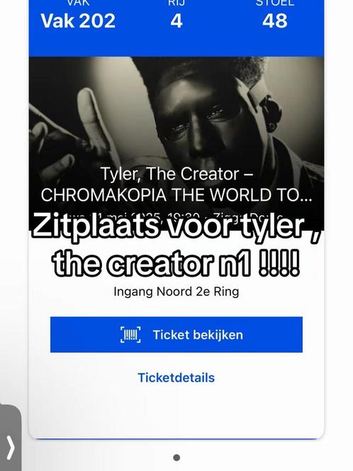 Tyler the creator ticket voor concert nacht 1., Tickets en Kaartjes, Concerten | Dance