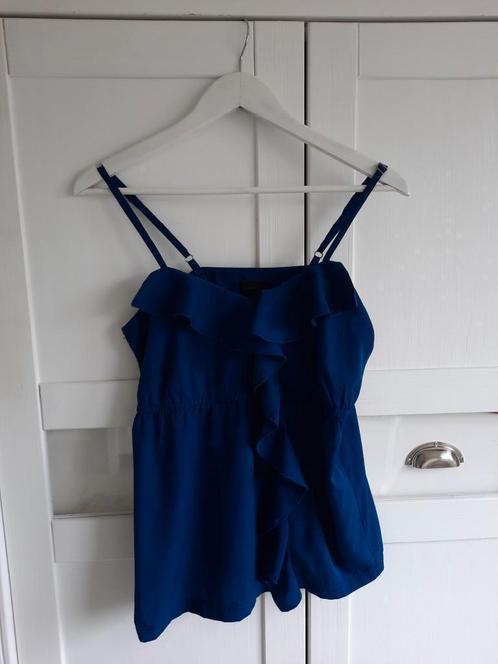 Vero Moda Diepblauwe Mooie Zomertop met Ruffles Maat S 36, Kleding | Dames, Tops, Gedragen, Maat 36 (S), Blauw, Zonder mouw, Ophalen of Verzenden