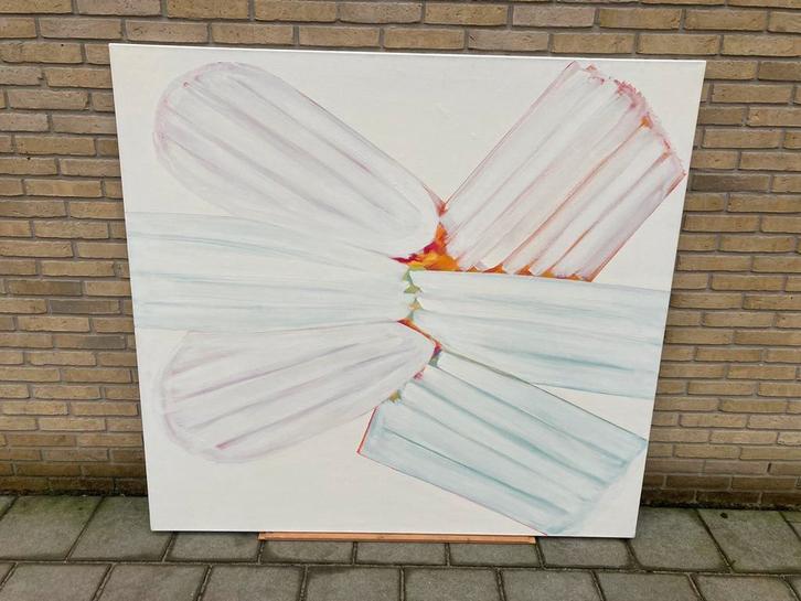 Groot abstract schilderij, Antiek en Kunst, Kunst | Schilderijen | Abstract, Ophalen