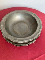 Tinnen Schaal en Bord Set, Ophalen of Verzenden
