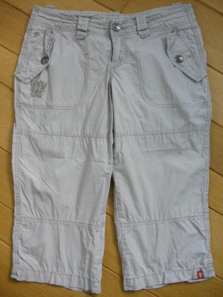 EDC by ESPRIT broek knielang beige maat 36, Kleding | Dames, Broeken en Pantalons, Zo goed als nieuw, Maat 36 (S), Beige, Driekwart
