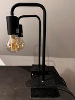 Tafellamp zwart marmer 2 stuks, Huis en Inrichting, Minder dan 50 cm, Industrieel, Zo goed als nieuw, Ophalen